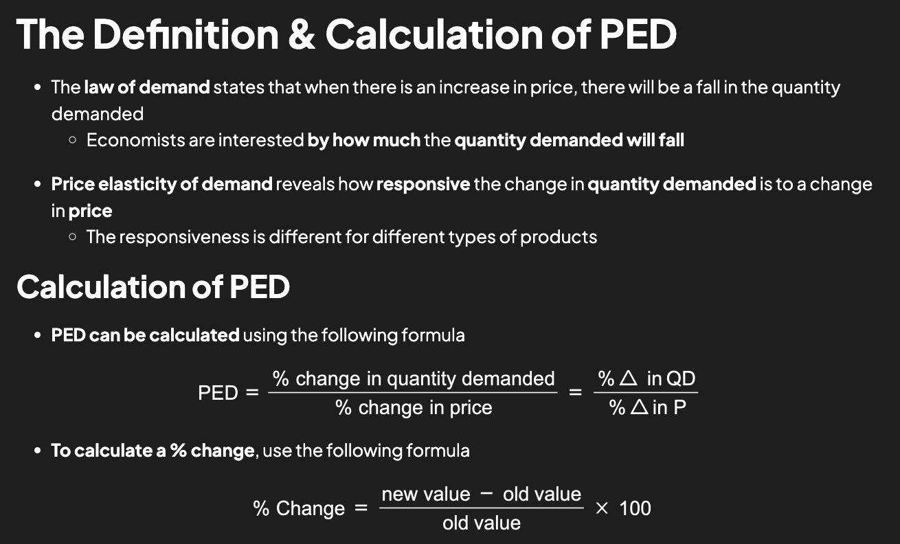 <p>Refers to how response demand is to a change in price to a good or service</p>