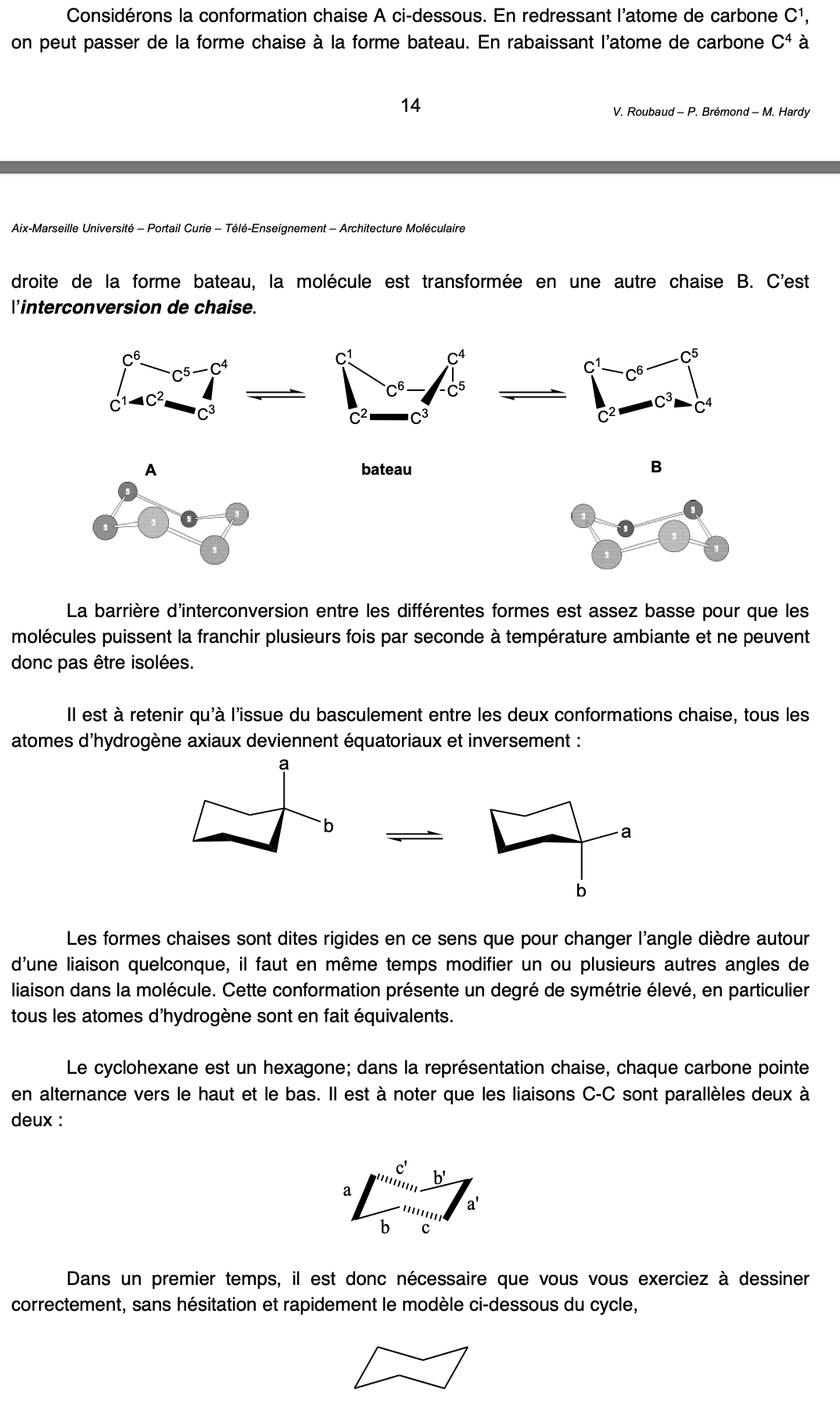 <p>Interconversion de chaise (Cyclohexane)</p>