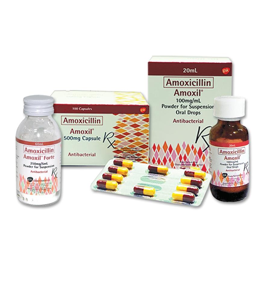 <p>Amoxil (penicillin antibiotic)</p>