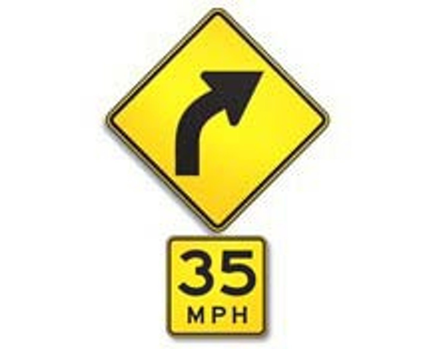<p>Right Curve with Speed Indicator</p>