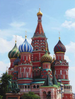 <p>The architectural style of Saint Basil Eastern Orthodox Cathedral in Moscow, Russia, is most clearly an example of the city's cultural</p>