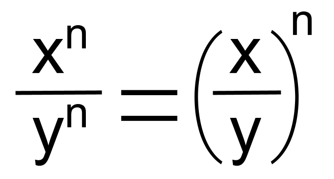 <p><span>Rules of exponent operations: Divide with different bases </span></p>