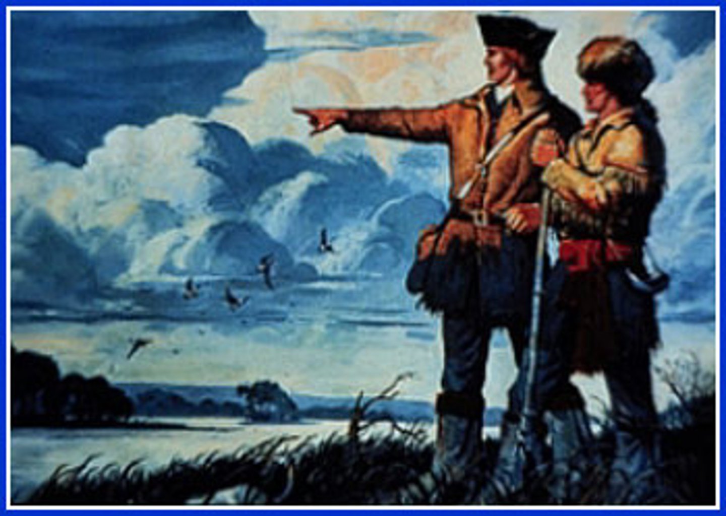 <p>Sent on an expedition by Jefferson to gather information on the United States' new land and map a route to the Pacific. They kept very careful maps and records of this new land acquired from the Louisiana Purchase.</p>