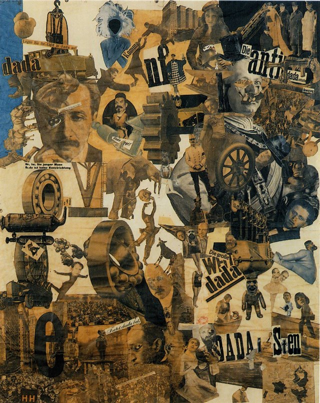 * she commented on how the culture of the time was fragmented during the rising political unrest in Germany
* she placed a map of Europe where women could vote and on top was a picture of her face as a signature  
* This was a way for Höch to reclaim some power that was taken from her due to her being a female
* \
* despite the male Dadaist’s verbal claims to fight for gender equality, their actions proved quite the opposite