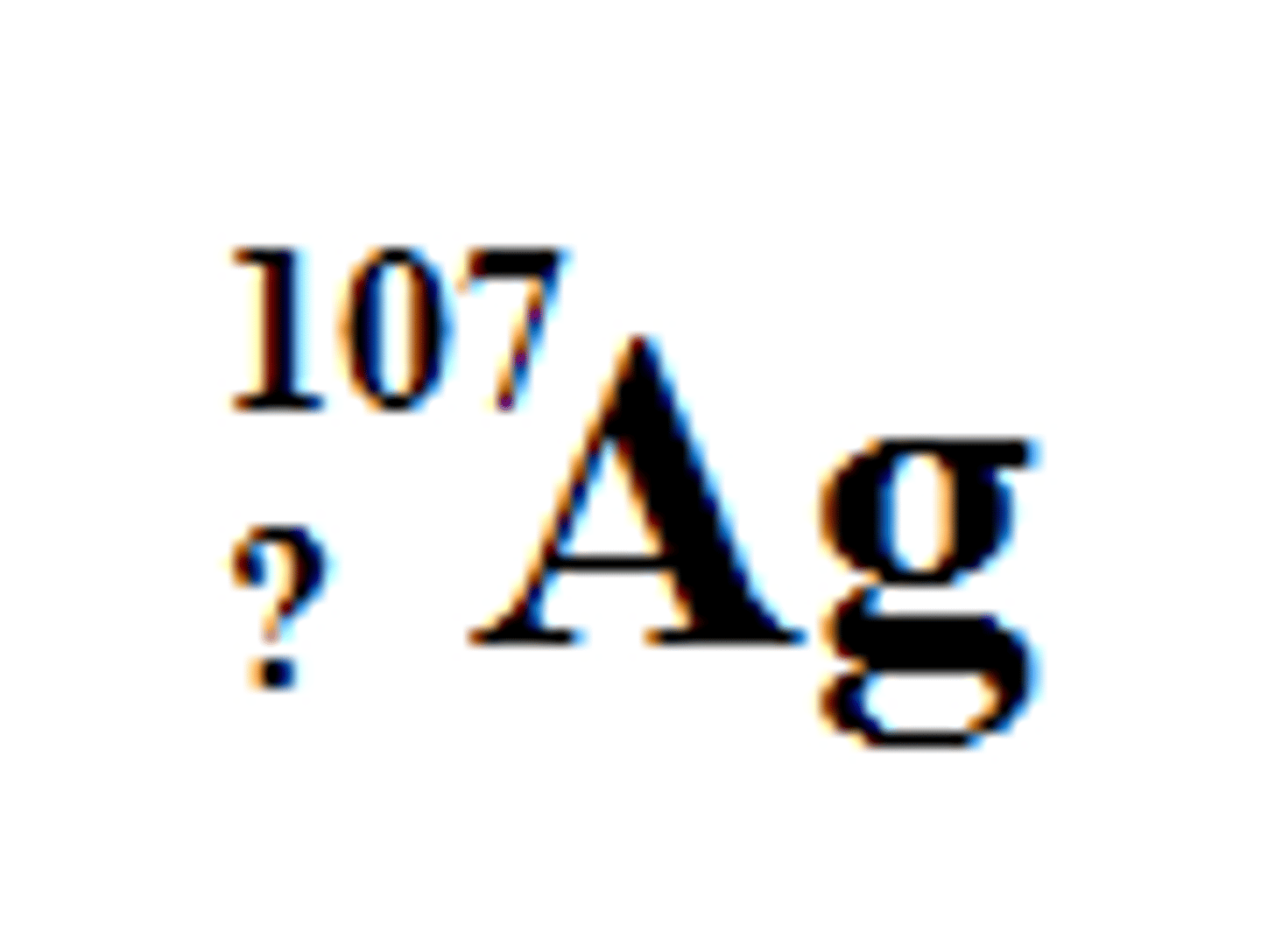 <p>What is the number of the subscript in this isotope of silver?</p>