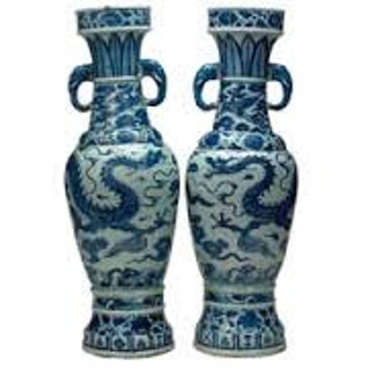 <p>Yuan Dynasty, China</p><p>1351 CE</p><p>Form: White porcelain with cobalt-blue underglaze</p><p>Function: An exquisite example of the porcelain arts, made as a offering for a Taoist temple</p><p>The vases, which were made as an offering for a Taoist temple, are done in a blue white technique. One of the last great dynasties in Ancient China was the Ming Dynasty. The Ming are known for a highly successful reign over China from about 1368 to 1644.</p>