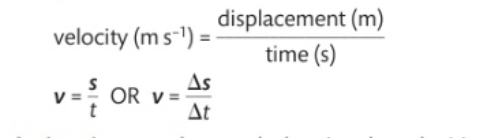 <p>The rate of change of displacement</p>