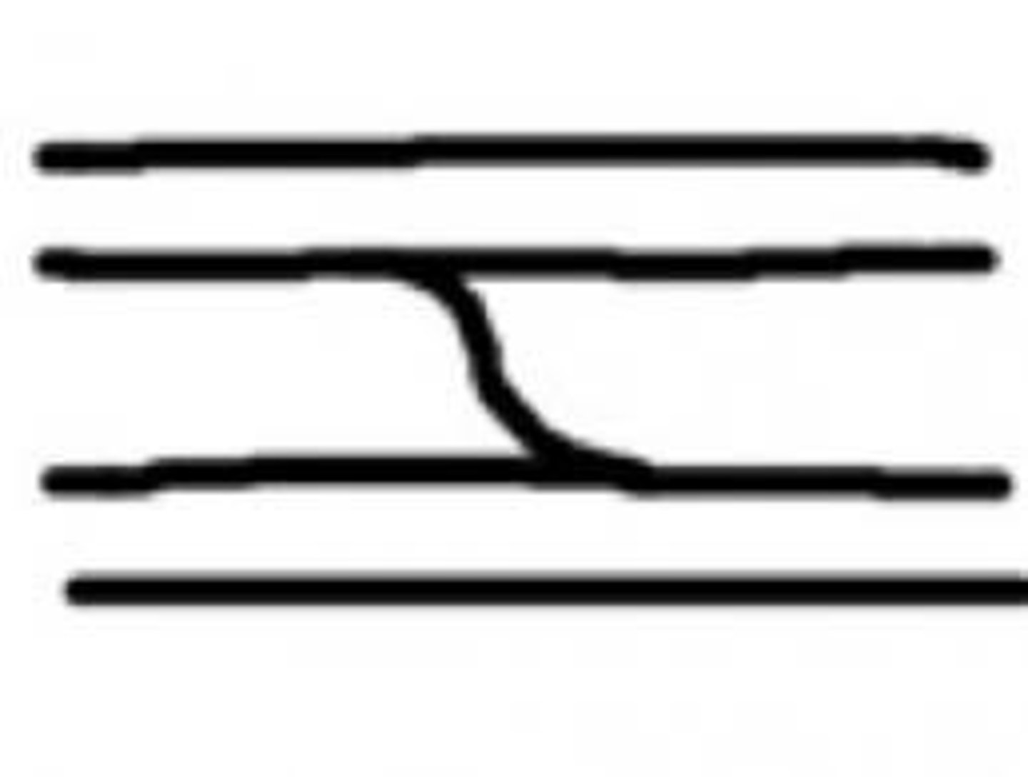 <p>Short line connecting two ridges</p>