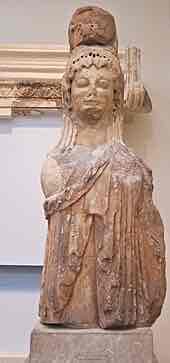 <p>Siphnian treasury - caryatid</p>