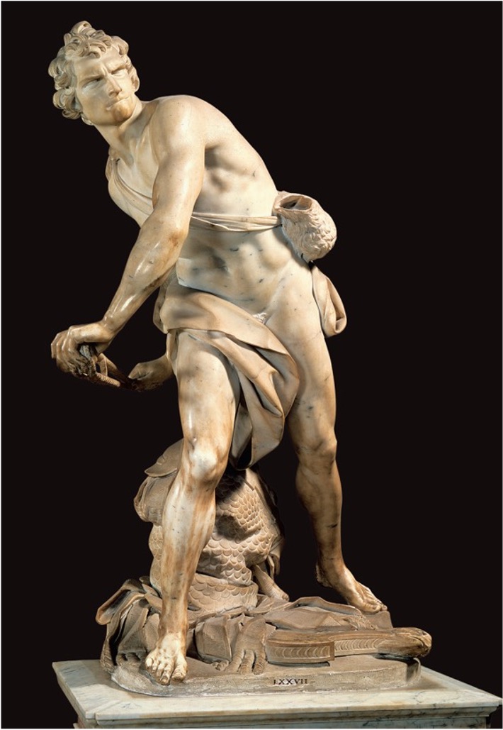 <p>NAME - TITLE - DATE - MEDIUM - LOCATION</p><p></p><p>1) What moment is represented in the figure?</p><p>2) What makes him different from the other statues similar to him?</p>