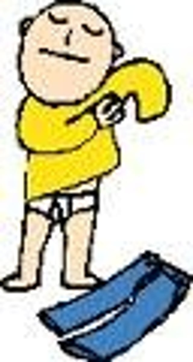 <p>to get dressed</p>