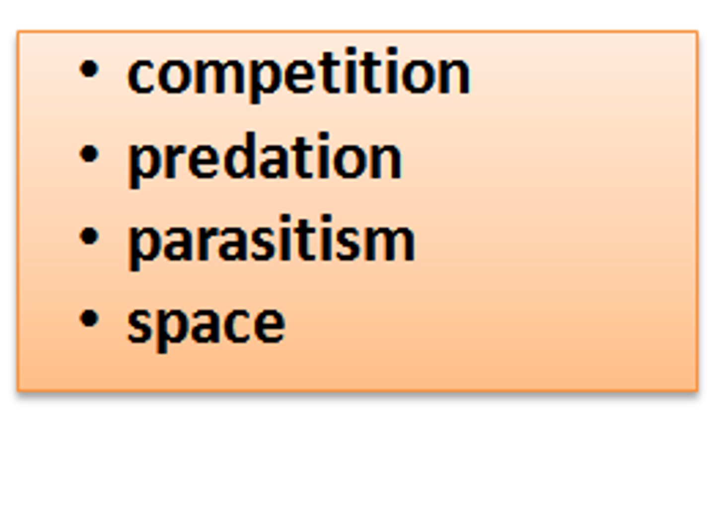 <p>limiting factor that depends on population size</p>