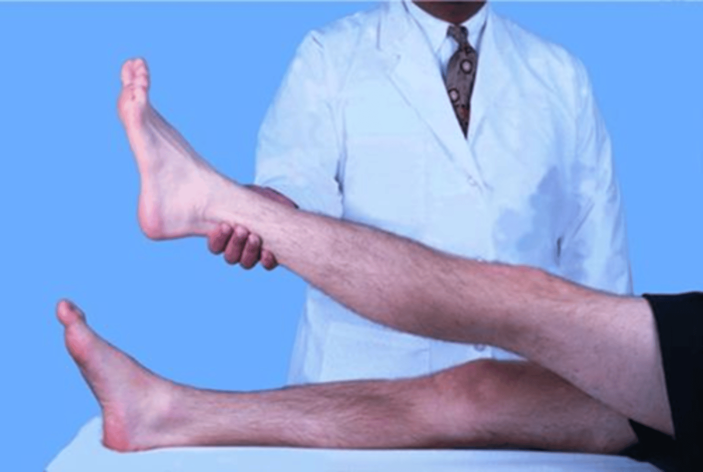 <p>raise straight leg while keeping the knee extended</p><p>-if produces pain= herniated nucleus pulpous</p>