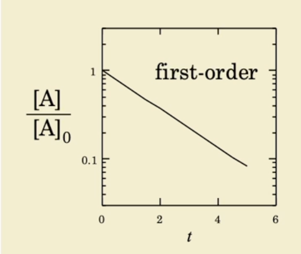 <p>First order linear plot</p><p>what is zero order and its half life</p>