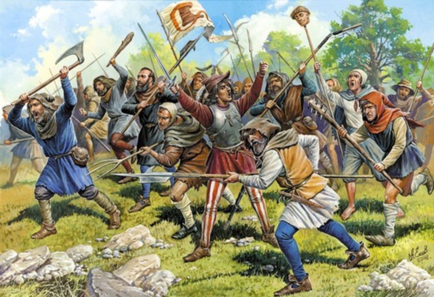 <p>a violent uprising against a ruler</p>