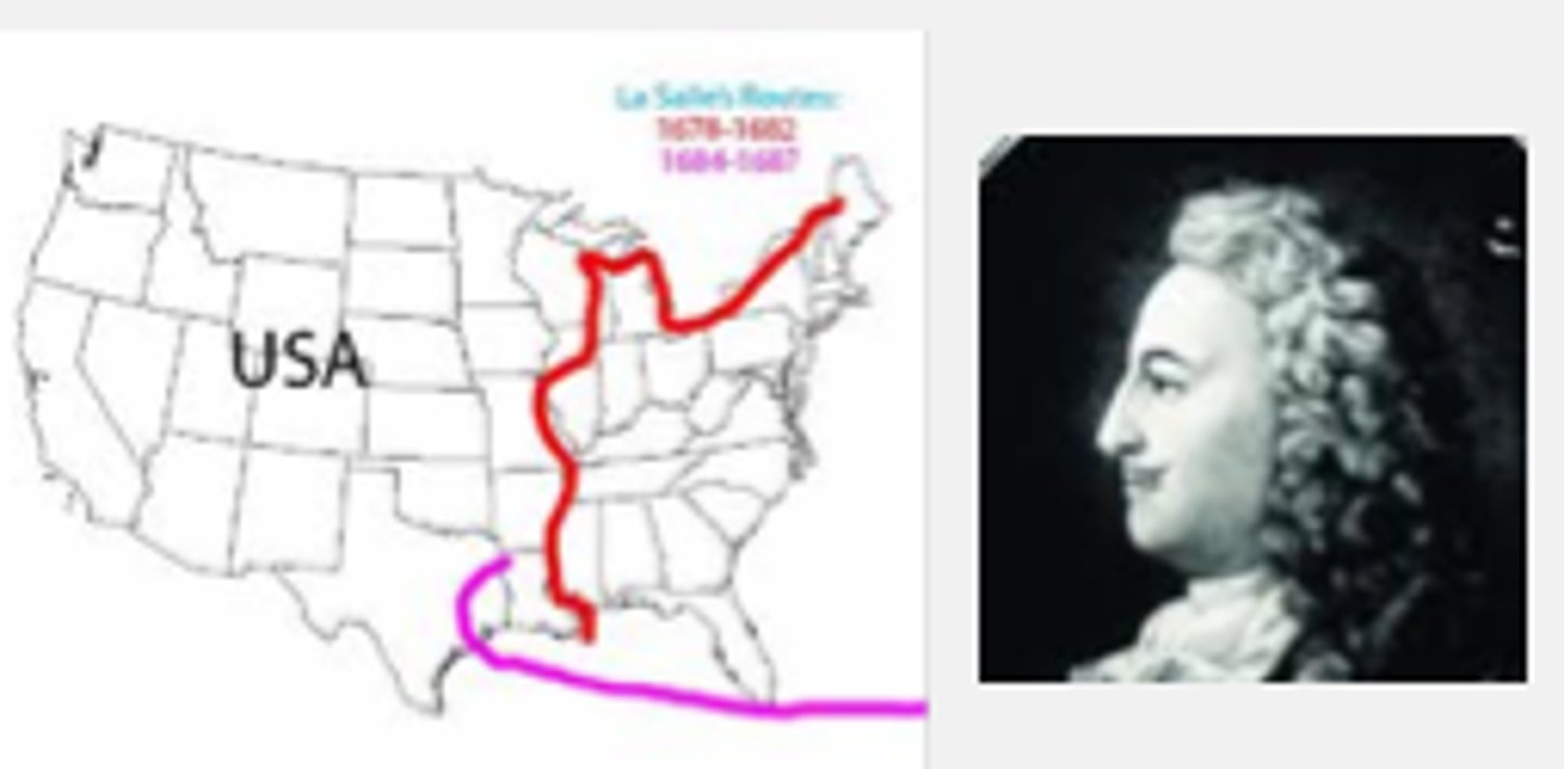 <p>explored the Great Lakes and Mississippi River</p>