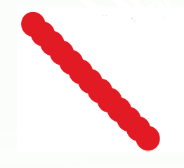 <p>cells are in a line</p>