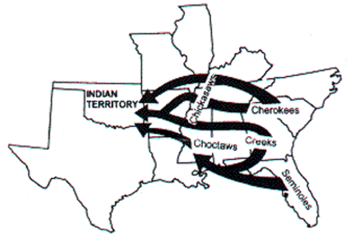 <p>Passed in 1830, authorized Andrew Jackson to negotiate land-exchange treaties with tribes living east of the Mississippi. The treaties enacted under this act's provisions paved the way for the reluctant—and often forcible—emigration of tens of thousands of American Indians to the West.</p>
