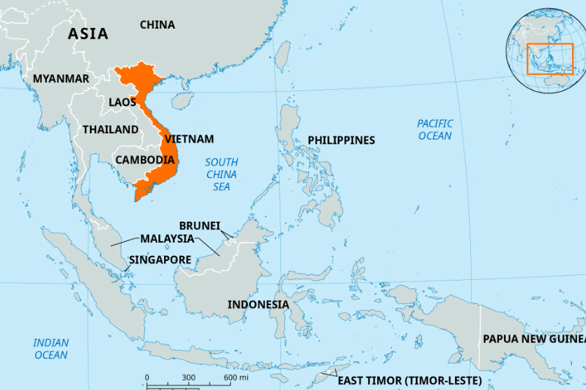 <p>Southeast Asia; Communist government</p>