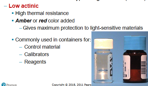 <p>low actinic</p>