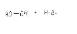 <p>Complete the mechanism for addition of H-X in peroxides, state whether is Markovnikov or anti Markovnikov</p>