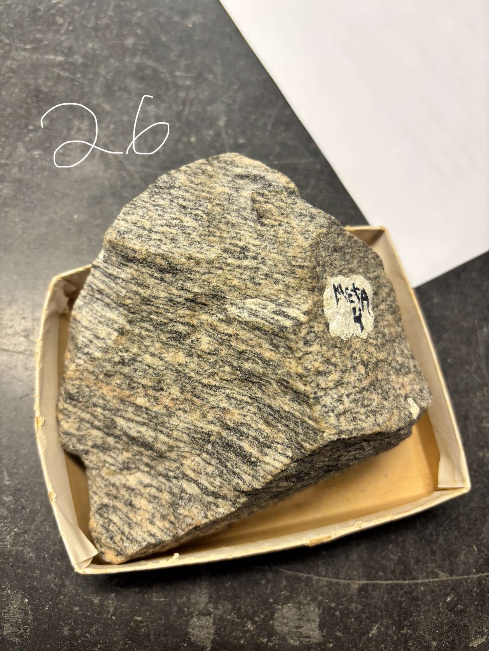 <p>Minerals Present ?</p><p>Overall texture ?</p><p>Rock Name ?</p>