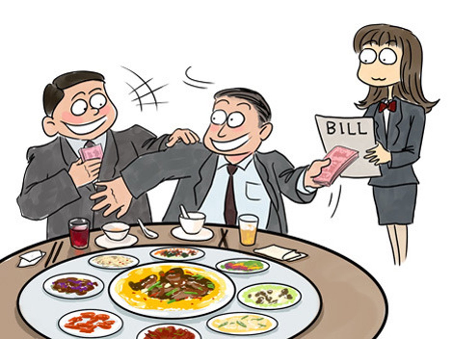 <p>to treat (someone) to a meal or a drink</p>