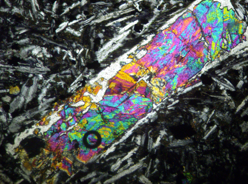 <p>Process by which calcium-bearing plagioclase feldspar is altered to a characteristic assemblage of minerals called saussurite</p><p class="MsoNormal">Common in chlorite, amphiboles, and carbonates</p>