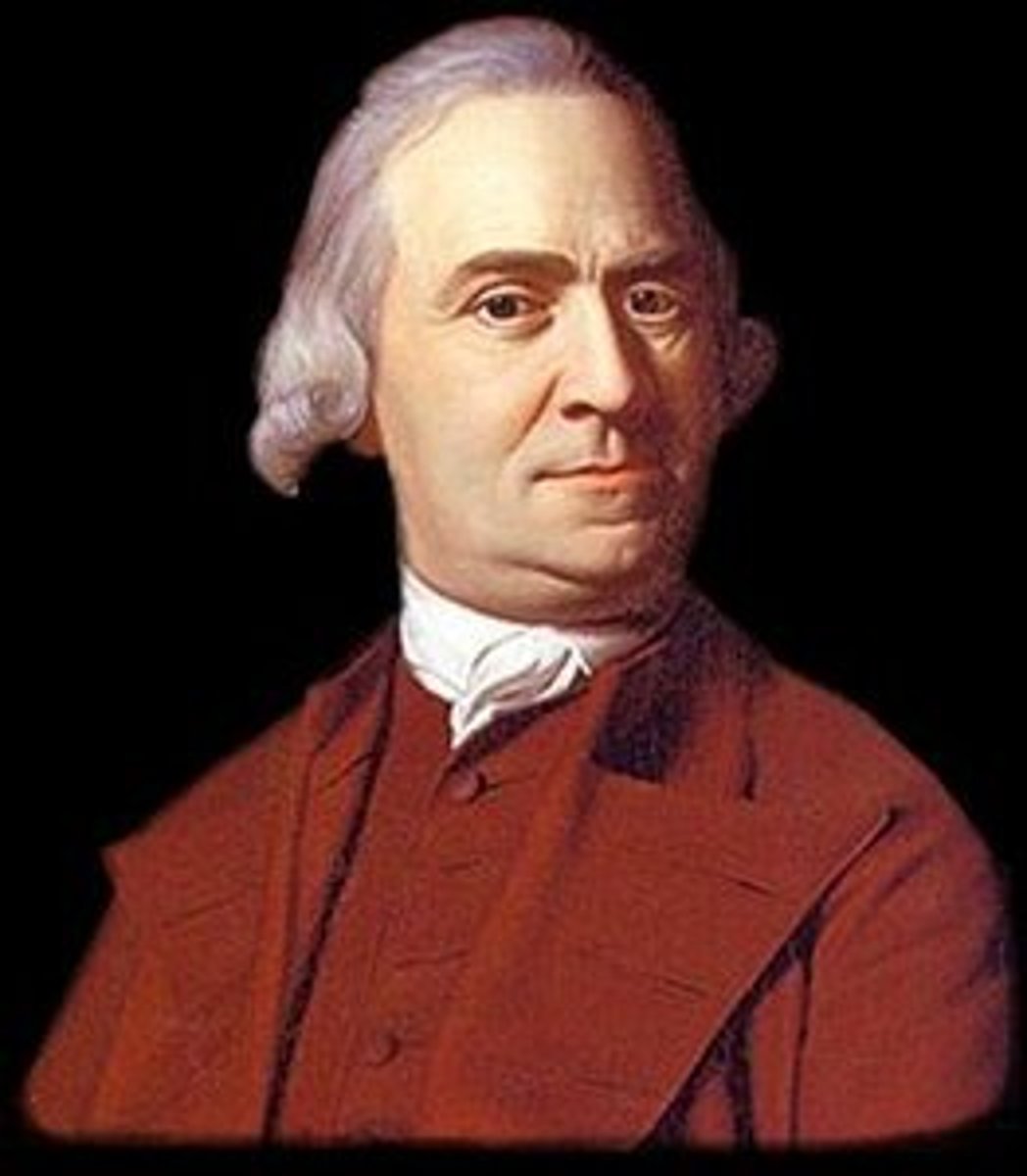 <p>Samuel Adams played a key role in the defense of colonial rights. He had been a leader of the Sons of Liberty and suggested the formation of the Committees of Correspondence. Adams was crucial in spreading the principle of colonial rights throughout New England and is credited with provoking the Boston Tea Party..</p>