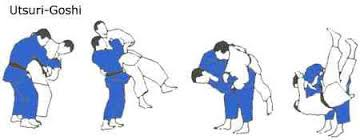<p>Nach dem ersten Schritt macht Uke eine linken Eingang mit hoher Grifffassung (Kubi Nage). Tori hebt Uke dabei aus und schiebt sein Becken in Uke hinein während Uke das linke Bein nach hinten und das rechte Bein nach vorne schwingt. Der Wurfabschluß ist O- Goshi.</p>