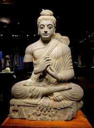 <p>A representation of Buddha that drew inspiration from Greek due to the high volume of traffic between the two cultures during the Hellenistic era.</p>