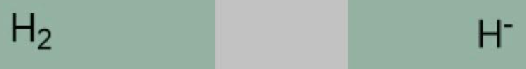 <p>Hydrogen gas, Hydride ion</p>