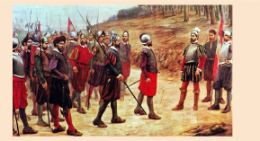 What are 3 things the image suggests about Conquistadors?
