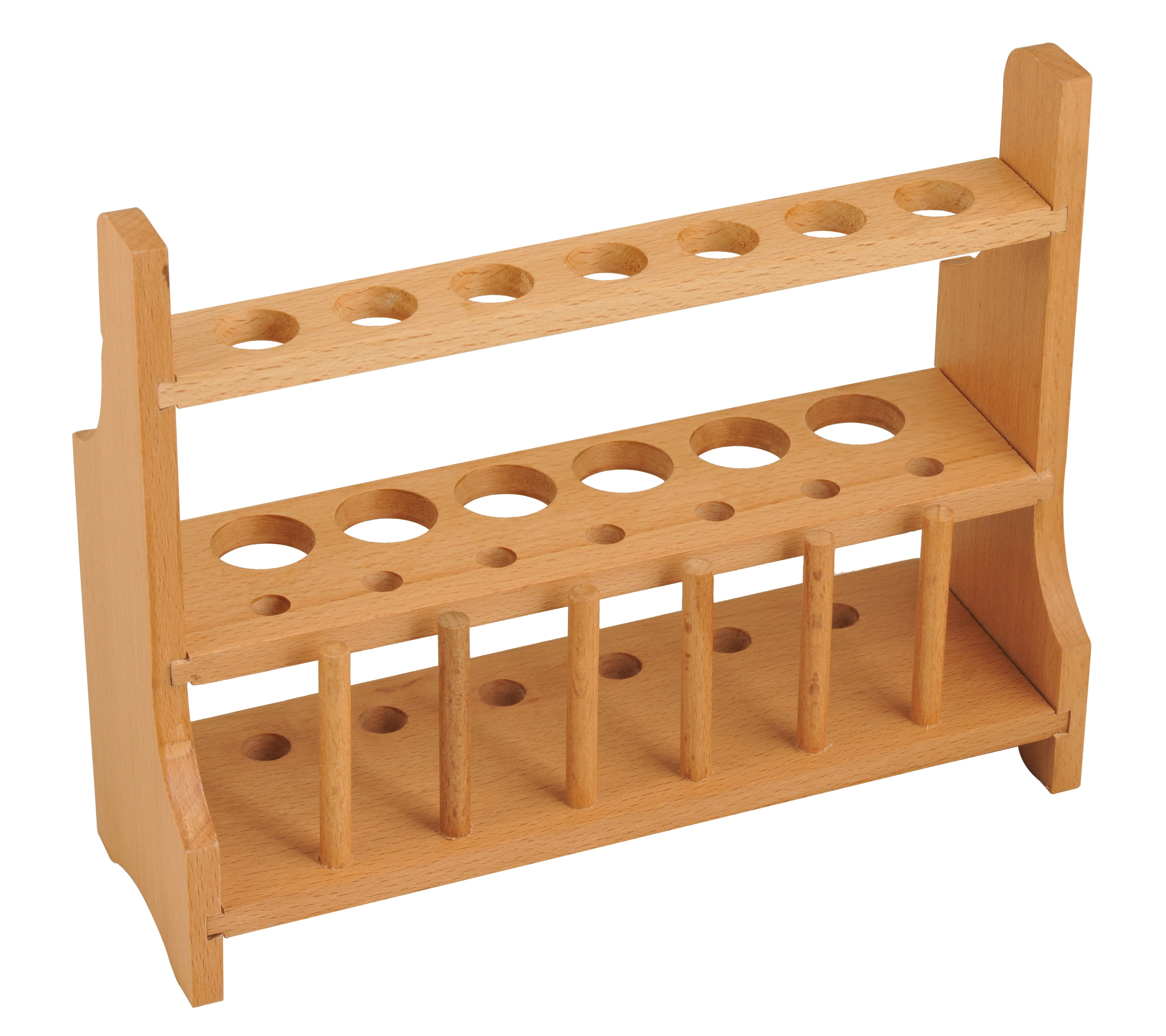 <p>Safely holds a few test tubes during heating or reactions.</p>