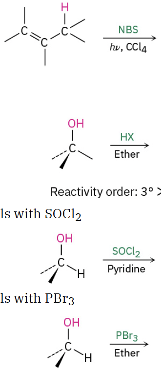 <p>Kap 10 <strong>start</strong> (Alkylhalider). Først dannelse af dem</p>