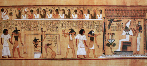 Last Judgement Before Osiris from a Book of the Dead, New Kingdom Egypt,
p. 77