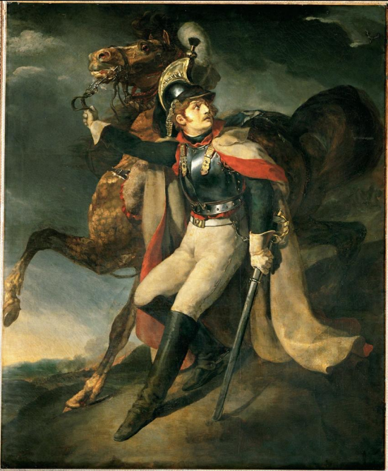 <p>Géricault, The Wounded Cuirassier, 1814</p>