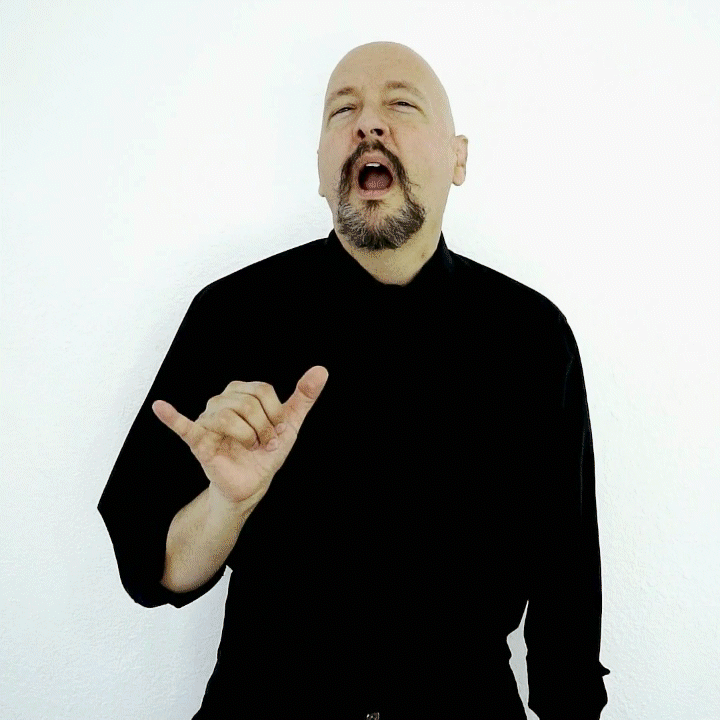 <p>make an oh face while nodding head.</p>