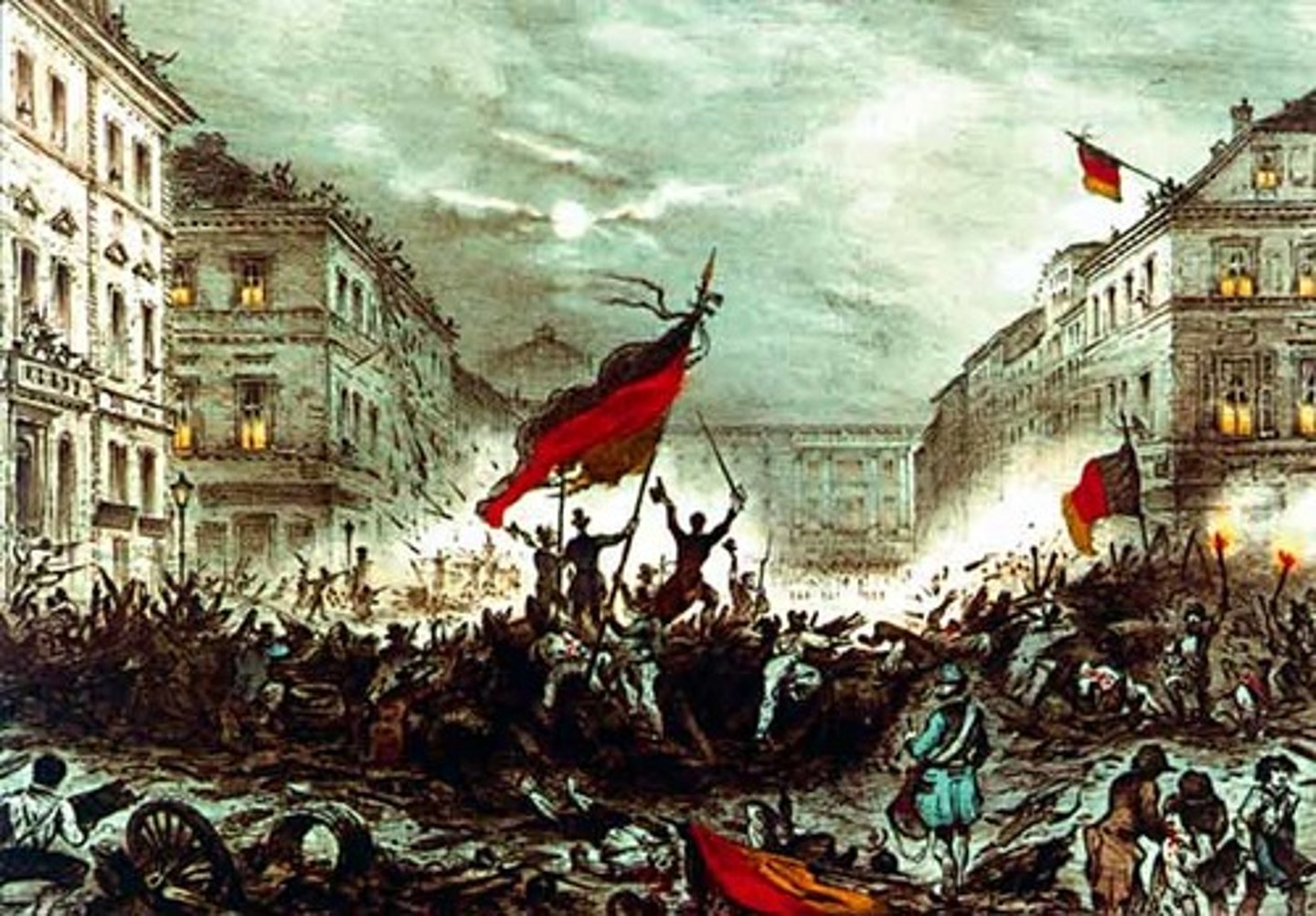 <p>liberal and nationalist uprisings across Europe demanding constitutions and rights, like the failed revolt in the Austrian Empire.</p>