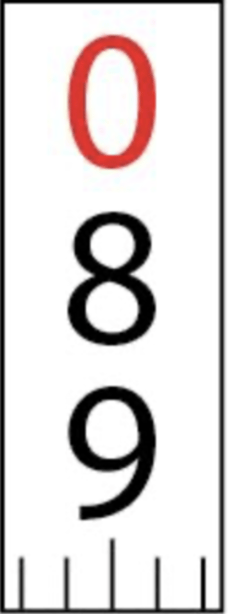 <p>The picture below shows the volumeter window for a p1000 pipetter. What volume will be pipetted with these settings?</p><p>a. 0.89 microliters</p><p>b. 8.9 microliters</p><p>c. 890 microliters</p><p>d. 8.9 microliters</p><p>e. 89 microliters</p>