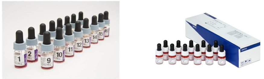 <ul><li><p>like screening cells but w/ 10+ vials</p></li><li><p>used for identifying Abs in a procedure called an Ab pane</p></li><li><p>Each lot of panel cells will have an antigram that shows the antigenic profile of each vial</p></li></ul><p></p>