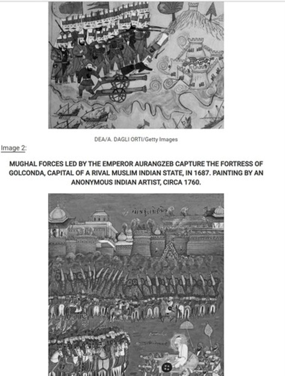 <p>(A) Emperor Aurangzeb was a strong proponent of Sunni Islam, while the rulers of Golconda were supporters of Shiism.</p>