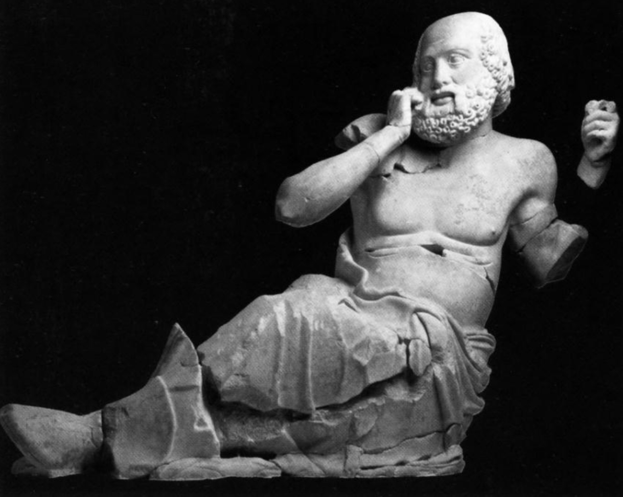 <p>How is detail created in the seer on the right hand side of the east pediment? (4 POINTS)</p>