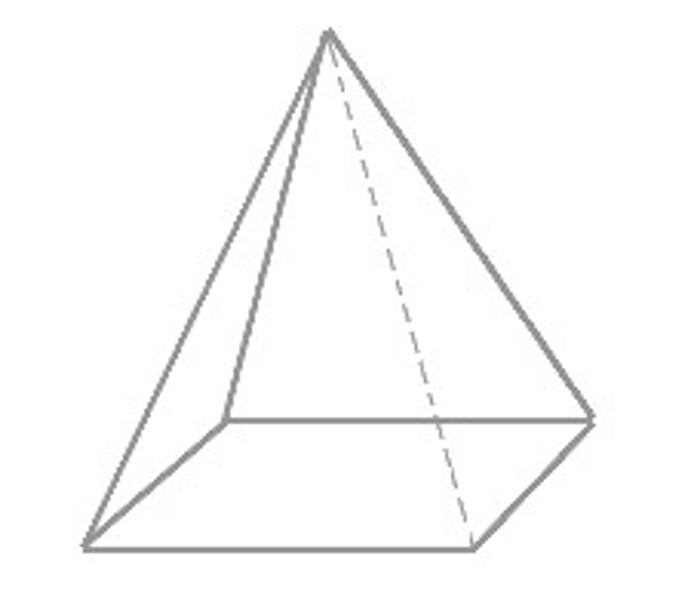 <p>a pyramid with a square base</p>