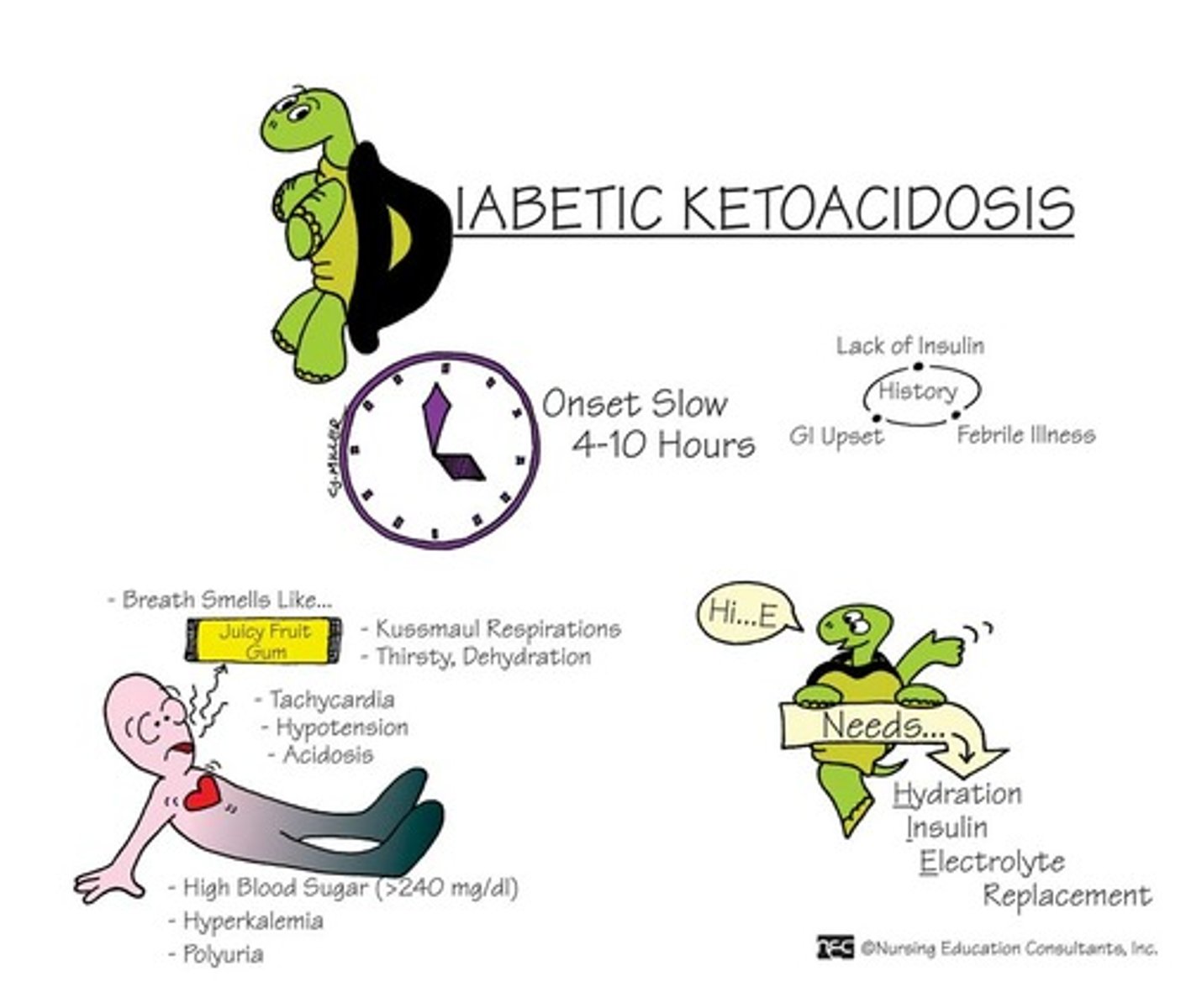 <p>excessive production of ketones, making the blood acidic</p>
