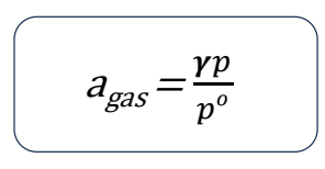 <p>what is standard state for gas pressure?</p><p>what is activity of a gas?</p>