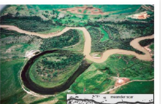 <p>form when a new channel is cut through a meander  </p>