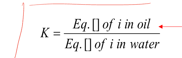 <p>partition coefficient of solute i, how easily a solute can get across oil, which is similar to the lipid bilayer, the better then will diffuse into the cell </p>