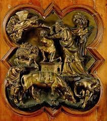 <p>Filippo Brunelleschi<br>The Sacrifice of Isaac<br>1401-1403<br>Gilded bronze</p>