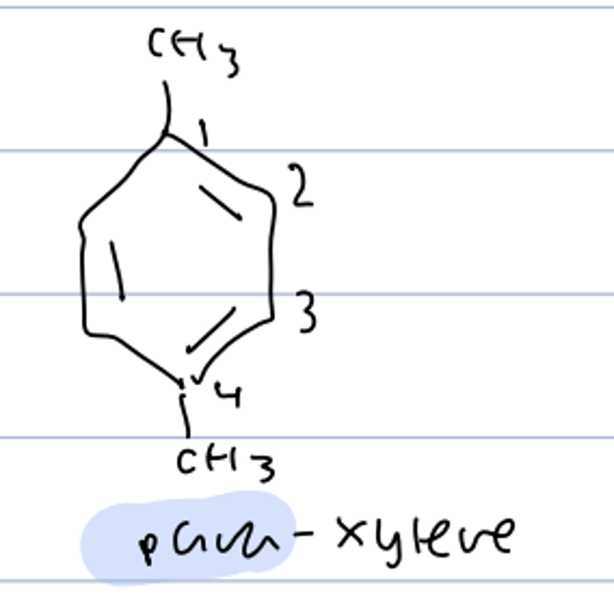 <p>1,4-dimethylbenzene</p>
